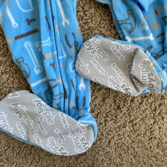 NWOT Carters 3-Pack Fleece Footie Pajama Set Sleeper PJs bundle size 12mo - Picture 10 of 11